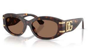 Image 2 of Brown Oval Sunglasses for Women from Dolce And Gabbana Available at Titan Eye+