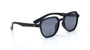 Image 2 of Grey Geometric Sunglasses for Kids from Dash Available at Titan Eye+