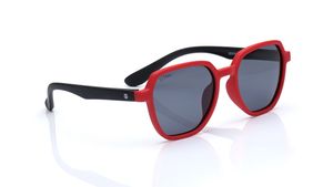 Image 2 of Grey Geometric Sunglasses for Kids from Dash Available at Titan Eye+