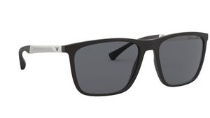 Image 2 of Smoke Rectangle Sunglasses for Men from Emporio Armani Available at Titan Eye+