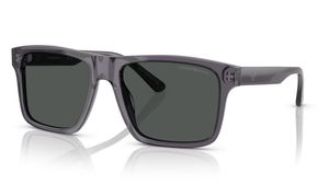 Image 2 of Smoke Square Sunglasses for Men from Emporio Armani Available at Titan Eye+