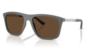 Image 2 of Brown Square Sunglasses for Men from Emporio Armani Available at Titan Eye+