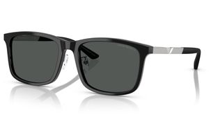 Image 2 of Grey Square Sunglasses for Men from Emporio Armani Available at Titan Eye+