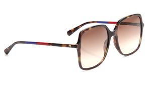 Image 2 of Brown Rectangle Sunglasses for Women from Gucci Available at Titan Eye+