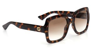 Image 2 of Brown Square Sunglasses for Women from Gucci Available at Titan Eye+