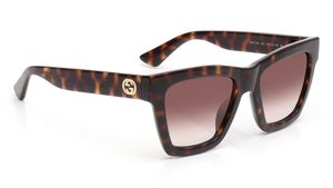 Image 2 of Brown Rectangle Sunglasses for Men from Gucci Available at Titan Eye+