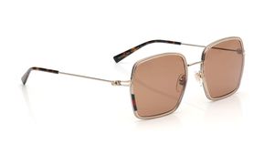 Image 2 of Brown Rectangle Sunglasses for Women from Gucci Available at Titan Eye+