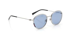 Image 2 of Blue Round Eyeglasses for Women from Gucci Available at Titan Eye+