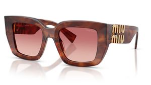 Image 2 of Pink Square Sunglasses for Women from Miu Miu Available at Titan Eye+