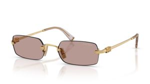 Image 2 of Purple Rectangle Sunglasses for Women from Miu Miu Available at Titan Eye+