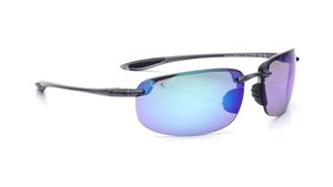 Image 2 of Blue Rectangle Sunglasses for Men And Women from Maui Jim Available at Titan Eye+