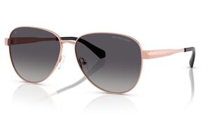 Image 2 of Grey Pilot Sunglasses for Women from Michael Kors Available at Titan Eye+