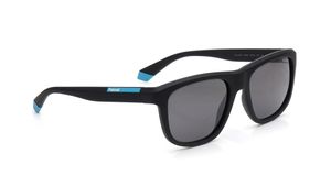Image 2 of Grey Rectangle Eyeglasses for Men and Women from Polaroid Available at Titan Eye+