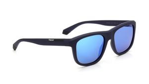 Image 2 of Blue Rectangle Eyeglasses for Men and Women from Polaroid Available at Titan Eye+