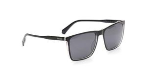 Image 2 of Grey Rectangle Eyeglasses for Men from Polaroid Available at Titan Eye+