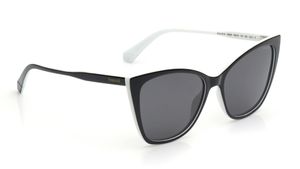 Image 2 of Grey Rectangle Sunglasses for Women from Polaroid Available at Titan Eye+