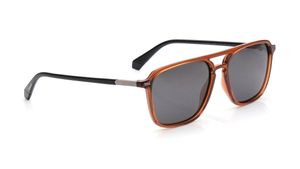 Image 2 of Grey Rectangle Eyeglasses for Men from Polaroid Available at Titan Eye+