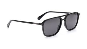 Image 2 of Grey Rectangle Eyeglasses for Men from Polaroid Available at Titan Eye+