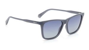 Image 2 of Blue Rectangle Sunglasses for Men from Polaroid Available at Titan Eye+