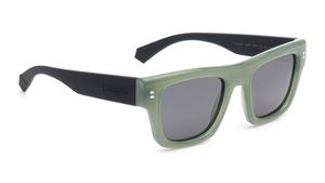 Image 2 of Grey Rectangle Sunglasses for Men from Polaroid Available at Titan Eye+