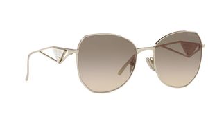 Image 2 of Brown Irregular Sunglasses for Women from Prada Available at Titan Eye+