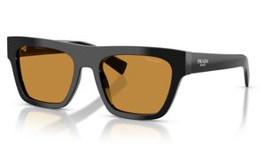 Image 2 of Brown Rectangle Sunglasses for Men from Prada Available at Titan Eye+