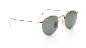 Image 2 of Gold Round Sunglasses for Men from Rayban Available at Titan Eye+