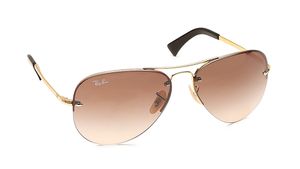 Image 2 of Brown Aviator Sunglasses for Men from Rayban Available at Titan Eye+