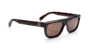 Image 2 of Brown Square Sunglasses for Men from Salvatore Ferragamo Available at Titan Eye+