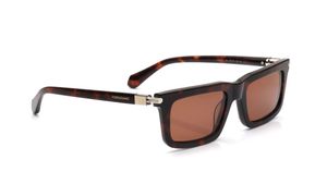 Image 2 of Brown Rectangle Sunglasses for Men from Salvatore Ferragamo Available at Titan Eye+