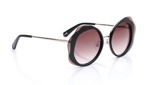 Image 2 of Brown Round Sunglasses for Women from Ted Baker Available at Titan Eye+