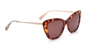 Image 2 of Brown Rectangle Sunglasses for Women from Ted Baker Available at Titan Eye+