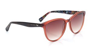 Image 2 of Brown Round Sunglasses for Women from Ted Baker Available at Titan Eye+