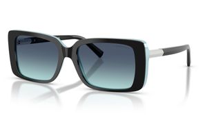 Image 2 of Blue Rectangle Sunglasses for Women from Tiffany & Co. Available at Titan Eye+