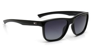 Image 2 of Smoke Wayfarer Polarized Sunglasses for Men and Women from Tommy Hilfiger Available at Titan Eye+