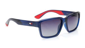 Image 2 of Blue Square Sunglasses for Men from Tommy Hilfiger Available at Titan Eye+