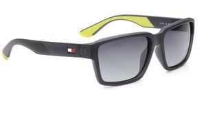 Image 2 of Smoke Square Sunglasses for Men from Tommy Hilfiger Available at Titan Eye+