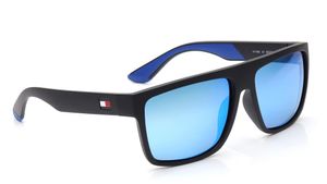 Image 2 of Blue Navigator Sunglasses for Men from Tommy Hilfiger Available at Titan Eye+