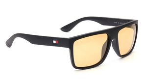 Image 2 of Yellow Navigator Sunglasses for Men from Tommy Hilfiger Available at Titan Eye+