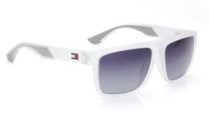 Image 2 of Grey Navigator Sunglasses for Men from Tommy Hilfiger Available at Titan Eye+