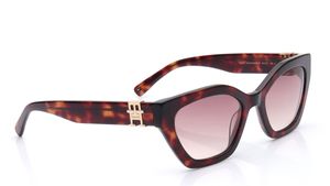Image 2 of Brown CatEye Sunglasses for Women from Tommy Hilfiger Available at Titan Eye+