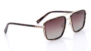 Image 2 of Brown Navigator Sunglasses for Men from Tommy Hilfiger Available at Titan Eye+