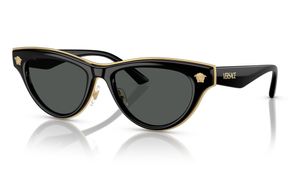Image 2 of Grey CatEye Sunglasses for Women from Versace Available at Titan Eye+