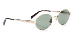 Image 2 of Green Round Sunglasses for Women from Saint Laurent Available at Titan Eye+