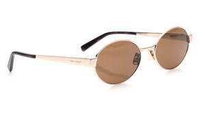 Image 2 of Brown Round Sunglasses for Women from Saint Laurent Available at Titan Eye+