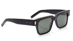 Image 2 of Grey Rectangle Sunglasses for Men from Saint Laurent Available at Titan Eye+