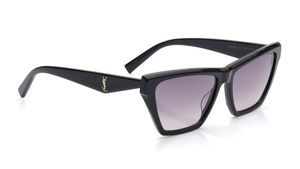 Image 2 of Grey CatEye Sunglasses for Women from Saint Laurent Available at Titan Eye+