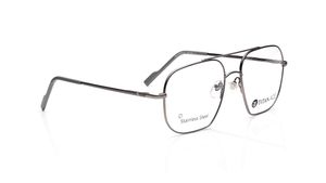 Image 2 of Silver Square Eyeglasses for Men from Ace by Titan Available at Titan Eye+