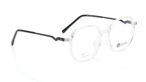 Image 2 of Transparent Geometric Eyeglasses for Women from Ace by Titan Available at Titan Eye+