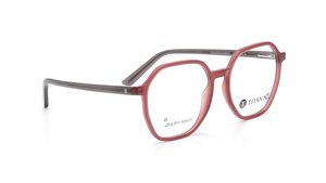 Image 2 of Burgundy Geometric Rimmed Eyeglasses for Men and Women from Titan Available at Titan Eye+
